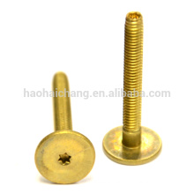 OEM precision brass flat star head hollow screw with thread of M2~M20